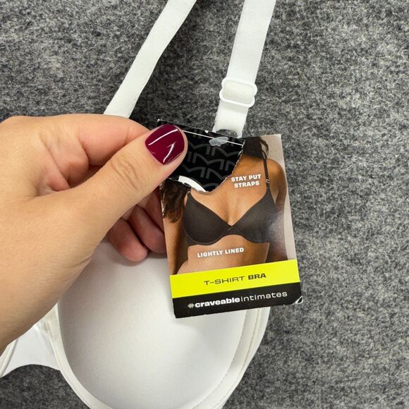 New Maidenform T-Shirt Bra Women 38B White Push Up Opaque Underwired Hook & Eye - Picture 3 of 5